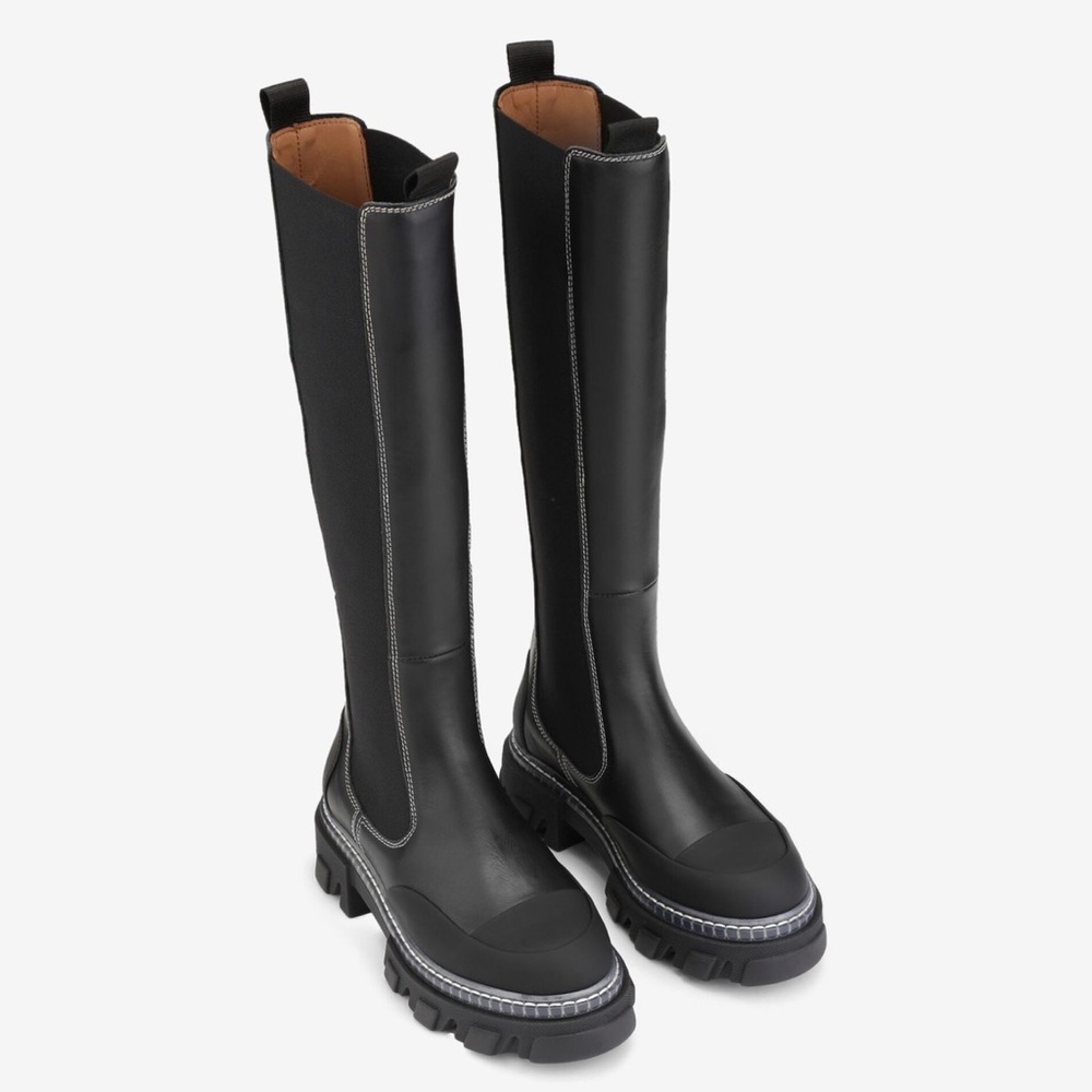 GANNI Cleated Chelsea Boots